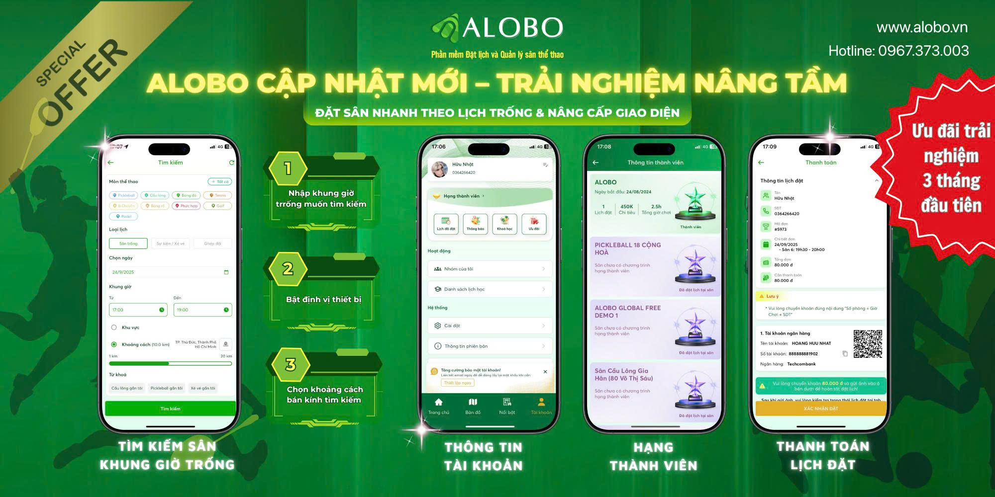 Cập nhật tính năng mới ứng dụng ALOBO đặt lịch – phiên bản 2.7.4