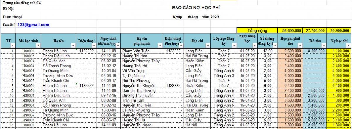 QUẢN LÝ HỌC VIÊN BẰNG EXCEL THẦN THÁNH” HAY “BẪY THỜI GIAN” CỦA CÁC HLV THỂ THAO?