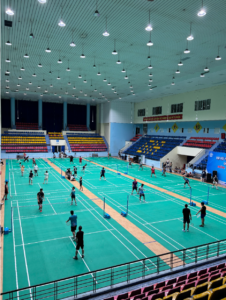 Không gian thi đấu tại Nhà thi đấu Gia Lâm