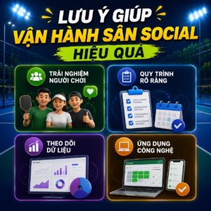 4 lưu ý giúp vận hành sân Social Pickleball hiệu quả, giữ chân người chơi và tối ưu quản lý